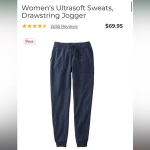 L.L. Bean Classic Navy Joggers